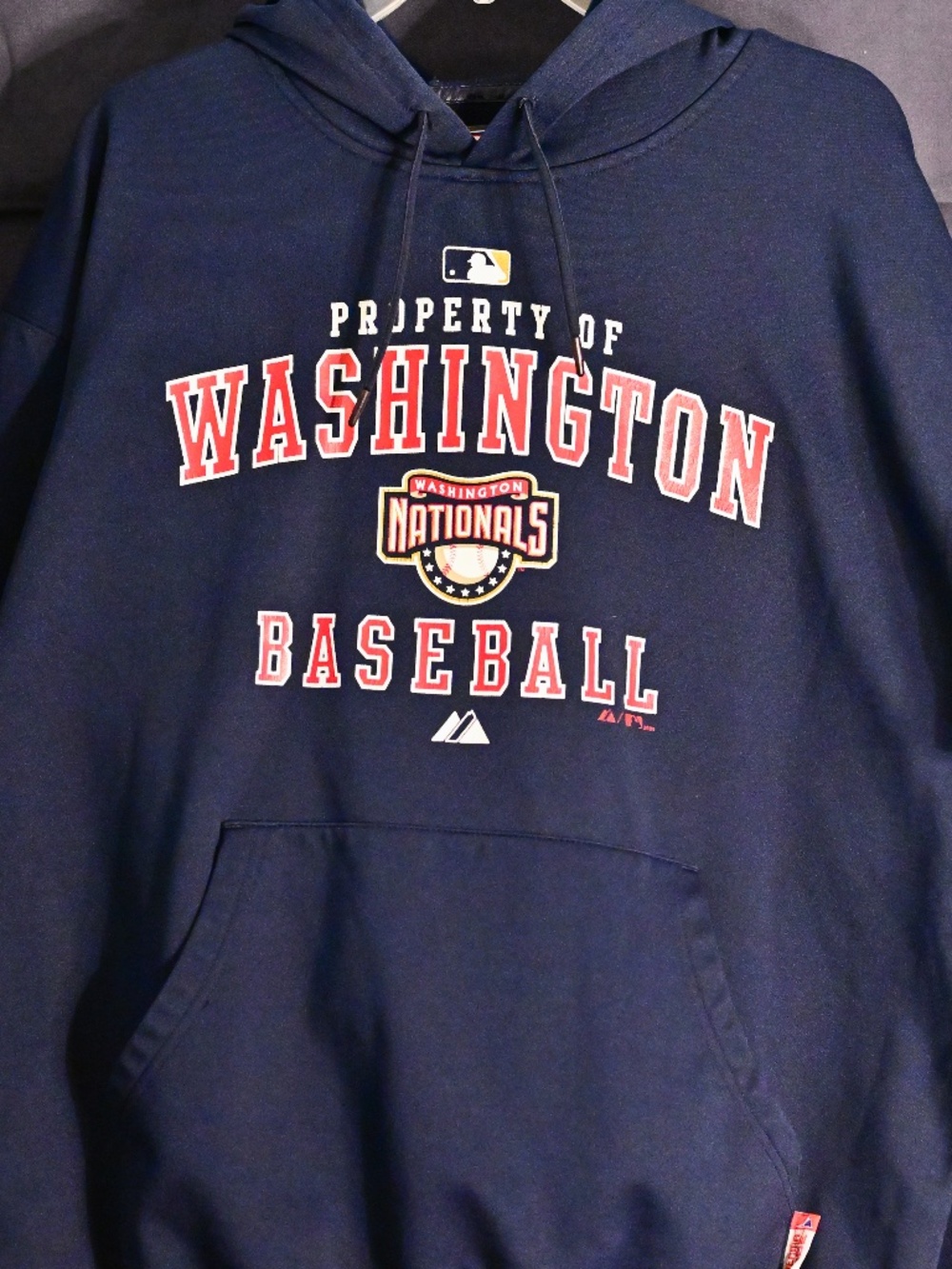 Majestic Authentic Washington Nationals ThermaBase Sweatshirt Size Large OG Logo
